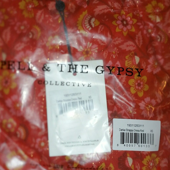 New spell Dahlia strappy midi dress cherry red XS - Picture 7 of 8